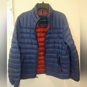 Tommy Hilfiger Blue Puffer Jacket with Quilted Design, Size M